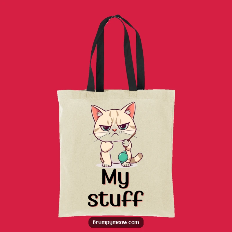 Funny Grumpy Cat Tote Bag: Carry Your Unimpressed Vibes, a Great Funny Gift!