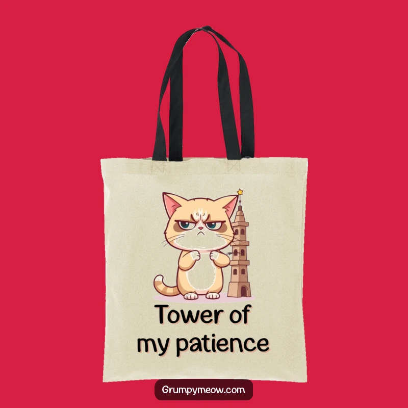 Grumpy Cat Judging Tower Tote Bag: Carry Your Judgement, Great Gift